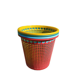 Cubo de basura de plástico cilíndrico hueco para uso en interiores, para el hogar, oficina, cocina, dormitorio, baño - Product Image 5