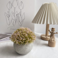 Bonsái pequeño en maceta Artificial Mini planta interior planta de plástico eucalipto planta verde para decoración del hogar