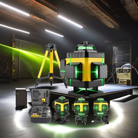 Niveau laser croisé 4D 360 ° à 16 lignes Kit trépied laser croisé 4D 360 ° à 16 lignes en métal