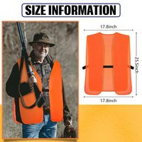 Chaleco de caza Upland Blaze Orange y Tan Briar Proof Game Sombrero al aire libre para clima frío