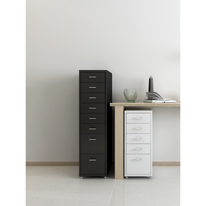 Under-desk <b>storage</b> cabinet, movable and categorized, <b>narrow</b> drawer type, 30mm high-strength iron sheet multi-layer drawer - Product Image 3
