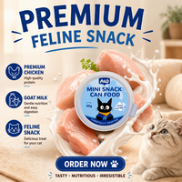 Usine de production de boîtes de nourriture humide pour chats, personnalisées OEM/ODM, aromatisées au poulet, au bœuf, au saumon et au thon, riches en protéines, naturelles et en conserve