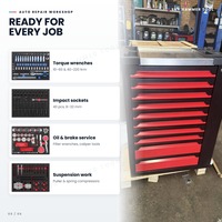 Ensemble d'outils de mécanicien 445 pièces avec armoire à outils roulante à 10 tiroirs, plateaux EVA, douilles, clé dynamométrique, coffre à outils pour réparation automobile