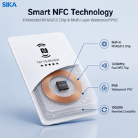Carte NFC SIKA en PVC pour avis Google avec impression de logo personnalisé, étanche, à tapoter pour noter, pour l'accueil des hôtels et des commerces de détail