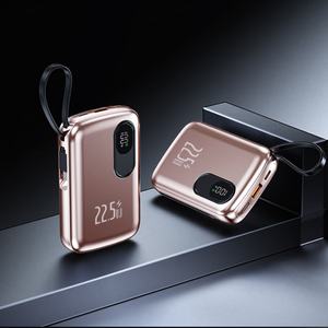 Chargeur portable personnalisé avec logo, 10000 mAh, 20000 mAh, sortie USB Type C, charge rapide 22,5 W, batterie externe avec câble intégré - Product Image 4