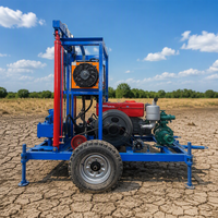 Plateforme de forage de puits d'eau portable mini ODM/OEM pour forage jusqu'à 200 m de profondeur