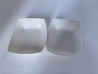 Boîtes rigides en carton blanc biodégradable, écologiques, imperméables et résistantes à l'humidité, avec paillettes, pour produits alimentaires, y compris les frites