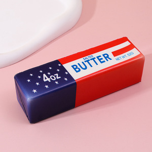 Factory Wholesale Ultra Slow Rising Cheese Stick Squishy Toy Soft Butter Bar Squeeze Toy Stress Relief Decompression <b>Fidget</b> Toy - Product Image 1