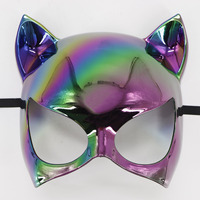 Masque de mascarade noir personnalisé pour femme, masque de lapin demi-visage pour Halloween, carnaval, Pâques, fabricant