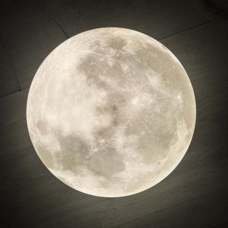 Modern Simple Round Moon Ceiling Lamp IP44 Bedroom Flicker Free No Noise 3000K/4000K/6000K 36W Easy Installation CE
