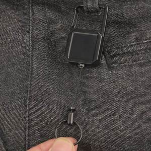 Custom Logo AllMetal <b>Square</b> Keychain for Outdoor Enthusiasts Featuring Glue Pattern Laser Engraving & EasyPull Buckle - Product Image 2