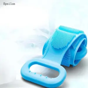 Epsilon Exfoliator Massage Double Sided Skin Scrubbing Strap Towel Back Washer Body Brush Long Back Silicone Bath Scrubber
