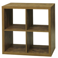 Better Home Cube de rangement 2x2 en chêne gris, étagères et unités de rangement, bibliothèque, cube de présentation, décoration intérieure, mobilier de chambre