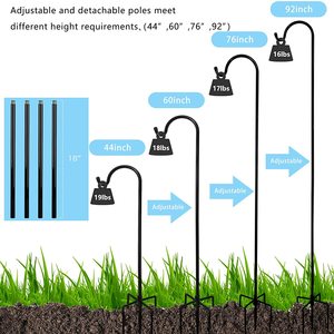 Móc Chăn Cừu Có Thể Điều Chỉnh 92 Inch Với Đế 5 Ngạnh, Móc Treo Bằng Thép Nặng Cao Cấp Dày 5/8 Inch Cho Chim Ăn - Product Image 3