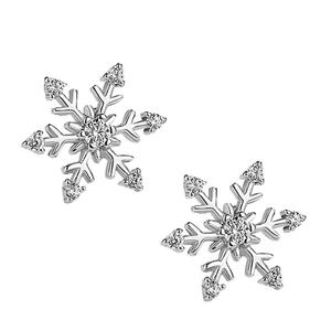 ต่างหูเงินแท้ S925 ชุบโรเดียม ประดับเพชรคิวบิกเซอร์โคเนียรูปเกล็ดหิมะ ดีไซน์น่ารัก สำหรับสาวๆ แฟชั่นทันสมัย เหมาะสำหรับงานปาร์ตี้ - Product Image 6
