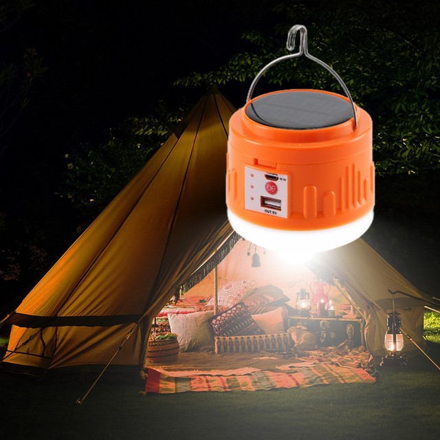 Household Outdoor Camping Emergency Solar Light Bulb LED Manual Control Charging Multifunctional Mobile Night Market Stall CE