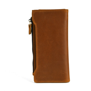 Men's Genuine Leather Wallet 7 Inch Multi-<b>Card</b> Slot Long Cowhide <b>Card</b> <b>Holder</b> Everyday Use - Product Image 5