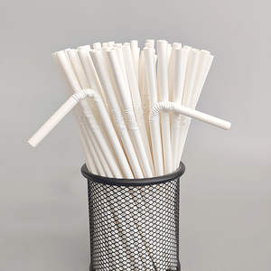 Pailles en papier pliables écologiques, biodégradables, jetables, emballées individuellement, pour boissons, café, lait de soja - Product Image 2