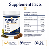 Friandises à mâcher souples pour chiens de petite taille, soin dentaire, avec Ascophyllum Nodosum, 90 unités, formule anti-plaque et haleine fraîche pour tous les chiens