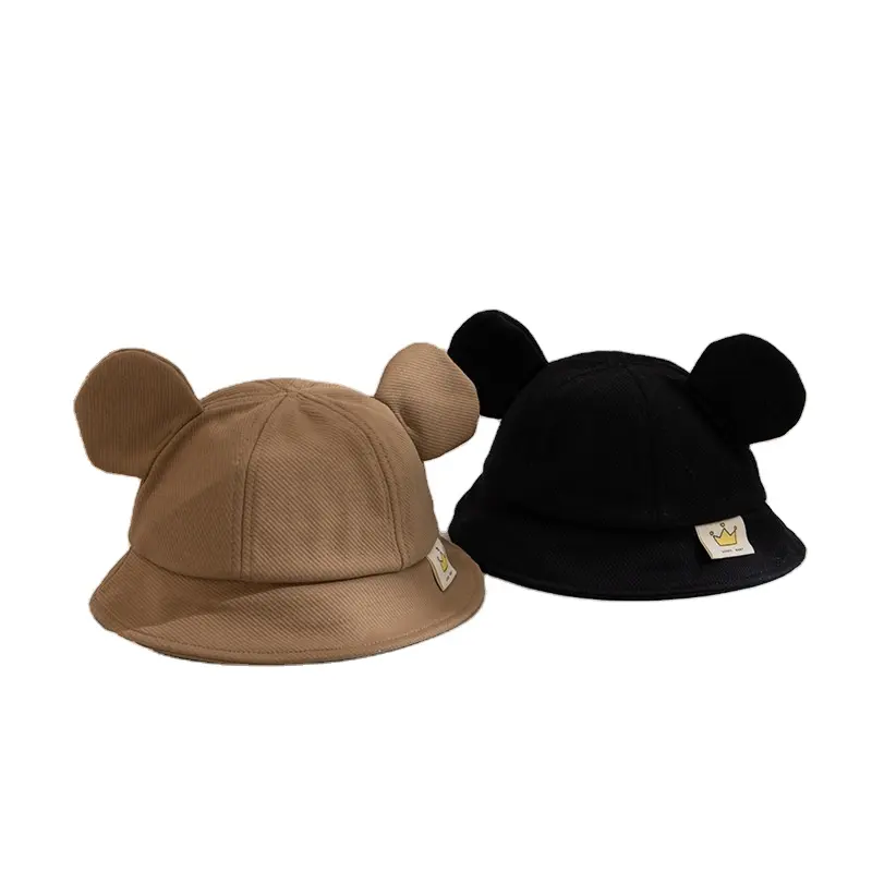 BSBH bébé filles garçons mignon chapeau d'hiver personnalisé en plein air Protection des oreilles seau chapeau enfants en bas âge Bearkids seau chapeaux