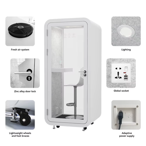 Moderna cabina ufficio insonorizzata messa <span class=keywords><strong>a</strong></span> fuoco da lavoro Pod per rispondere alle chiamate mobili casa prefabbricata - Product Image 1