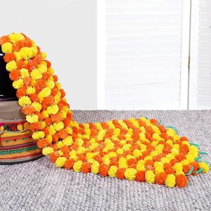 Indian Wedding Decor Home Decor String <strong>Garland</strong> Marigold Mango Flower Bell Artificial Flower Christmas <strong>Graduation</strong> Backdrop Decor