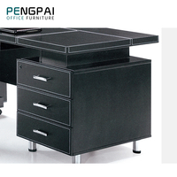 Pengpai noir Pu couverture ensemble de Table bureau en cuir bureau moderne bureau mobilier de bureau Table ordinateur