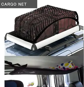 Hot Selling Luggage Storage Organizer 70cm*80cm Truck Bed Cargo Net 4 Hooks Fine Mesh Plastic Flat Cargo Net