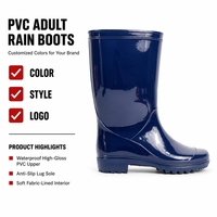 Bottes de pluie de travail pour adultes, personnalisables avec logo de marque, en PVC imperméable, antidérapantes, à semelle crantée, faciles à nettoyer, pour usage industriel et agricole