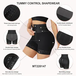 HEXIN Custom Logo Butt Lifter Stage 2 High Compression Colombian Panty Fajas Wholesale BBL SHORTS Shapewear For Women