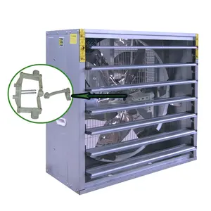 พัดลมระบายอากาศแบบกดขนาด800มม. พัดลมติดผนังระบบทำความเย็น1ชุดพัดลมระบายความร้อนตามแนวแกน HYFB-800 ISO 9001