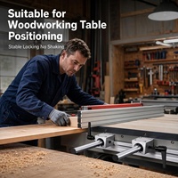 Support en aluminium pour axe optique cylindrique, rail de guidage linéaire, curseur de verrouillage SBR, poignée de table de travail du bois, roulement linéaire optimal