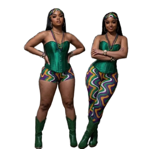 Shorts Casuales de Verano para Mujer, Cintura Baja, Elásticos, Sexys, para Fiesta, Club, Calle, Estilo Mardi Gras 2026, Transpirables, en Colores Contrastantes - Product Image 2