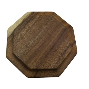 Bandejas cuadradas octagonales de madera de Acacia, nuevo diseño, platos de madera para servir pan para ensalada de frutas, plato de comida vegetal - Product Image 3