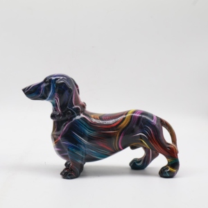 Decorazione domestica Dubai statua in resina artigianale in resina colorata <span class=keywords><strong>disegno</strong></span> cane statua per la vendita - Product Image 6