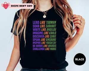 T-shirt Feminist Icon da donna, manica corta, girocollo, 100% cotone jersey, stampa casual, per tutte le stagioni - Product Image 3