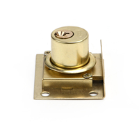 Serrure à came traditionnelle en cuivre massif de 22 mm pour tiroir de meuble, à clé maîtresse, pour chambre, salle de sport, salle de bain, villa et mobilier d'hôtel