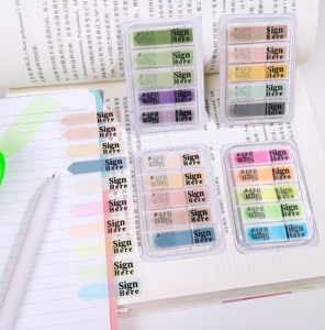 Adhesive Bright Colors Self-Stick Memo Pads Sets <b>Bookmark</b> for School Office Signature Index Customizable - Product Image 1