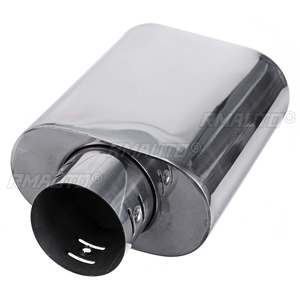 ปลายท่อไอเสียสแตนเลสแบบโครเมียมขนาด 60 มม. สำหรับรถยนต์ BMW/Benz/Audi - Product Image 2