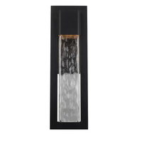 Applique murale extérieure rectangulaire moderne IP65 avec cadre en aluminium et verre ondulé, éclairage LED pour entrée de villa, porche et décoration extérieure