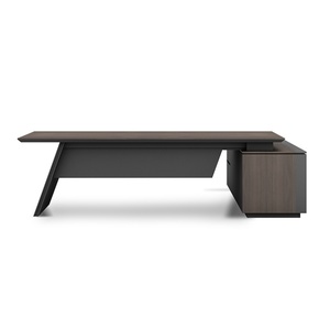 Modern L-Shaped Executive Director Desk with Wooden Panel Durable Office Furniture - Product Image 2