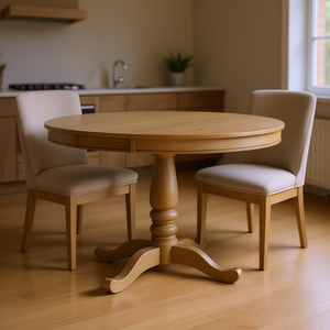 Juego de mesa de comedor redonda moderna con 4 sillas de madera extensible para comedor, muebles para el hogar - Product Image 2