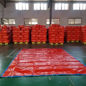 PE-Lagerteiler in orangefarbe Somalia Markt 100GSM neues Material wasserdichte Außendeckung Regendeckung breiter Einsatz