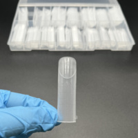 Nouvelles capsules d'ongles carrées à double forme pour extension, avec ligne de guide française, pour manucure de qualité salon, à effet 3D stéréo superposé, pour une pose intelligente et facile.