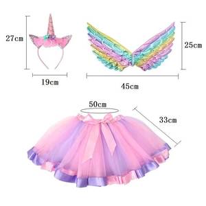 Conjunto de Disfraz de Hada con Falda Tutú, Diadema y Alas de Ángel para Niñas, Accesorios para Fotos y Representaciones Escénicas - Product Image 3