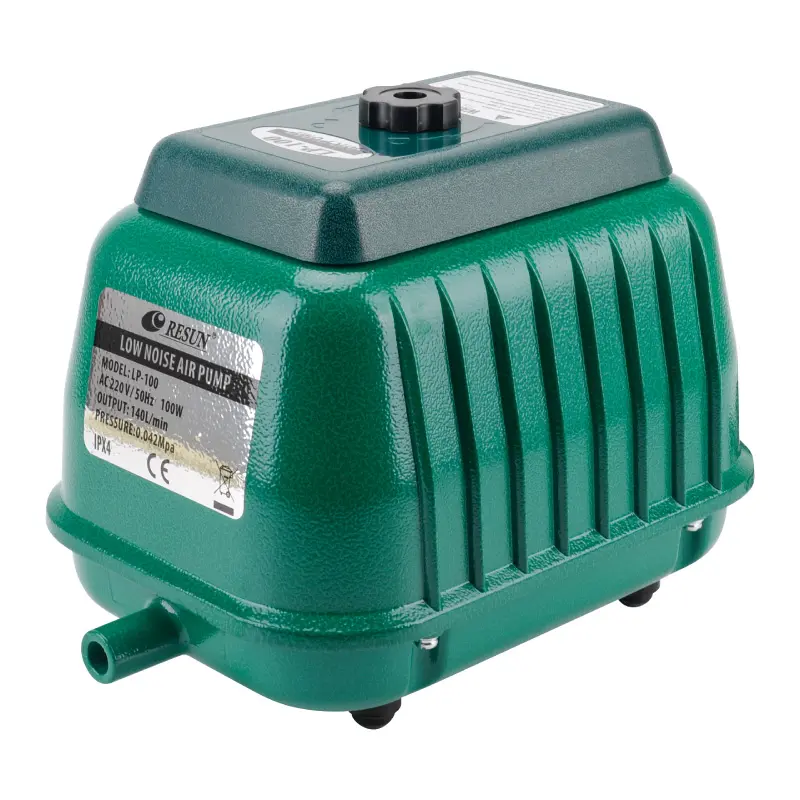 Resun LP-100 düşük gürültü hava pompası alüminyum gövde ile oksijen pompası havalandırıcı kanalizasyon arıtma için kullanılan hava pompası