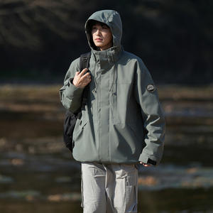 Trois-en-un détachable imperméable à l'eau Soft Shell deux pièces à capuche pour hommes et femmes Camping en plein air randonnée escalade combinaison de <span class=keywords><strong>ski</strong></span> - Product Image 3