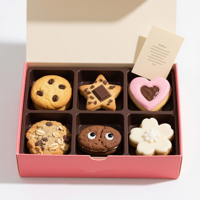 Caja de Papel para Panadería Personalizada, Caja de Cartón Blanca de Grado Alimenticio para Empacar Donuts, Postres y Galletas