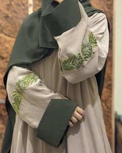 Abaya Abierta Bordada de Moda Islámica Mexizo Dubai, Vestido Largo <span class=keywords><strong>Maxi</strong></span> Modesto para Mujeres Musulmanas - Product Image 6