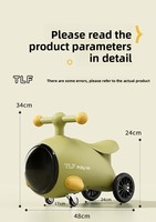 Trottinette Avion pour Enfants à 4 Roues, Voiture à Bascule pour Bébés de 1 à 3 Ans, Véhicule Porteur à Pousser au Pied, Vente Chaude